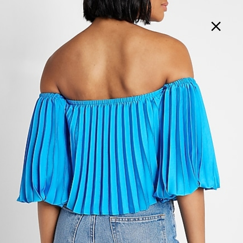 NWT Express Balloon Sleeve Top - Picture 2 of 7